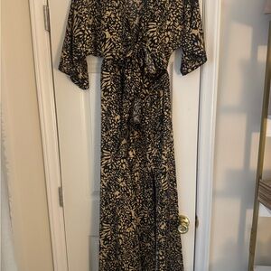 Baltic Born Black and Cream Maxi Dress